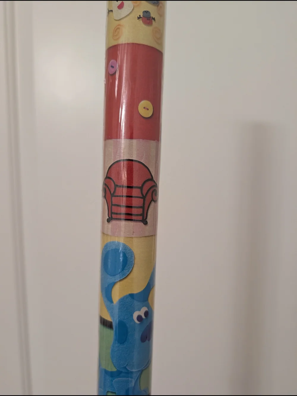 Vintage 2000 Blue's Clues Hallmark Gift Wrap Roll NOS Nickelodeon Y2K